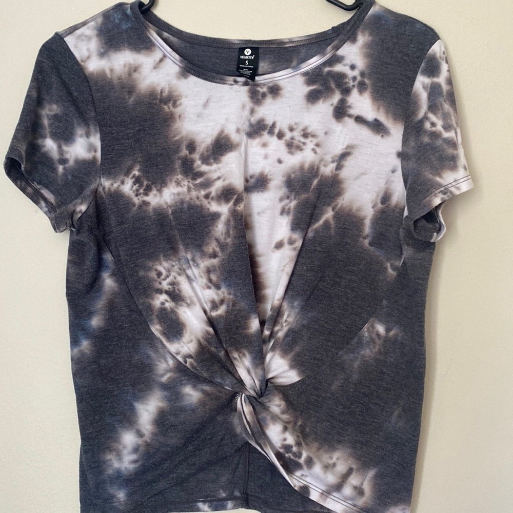 Cropped twisted tye dye top